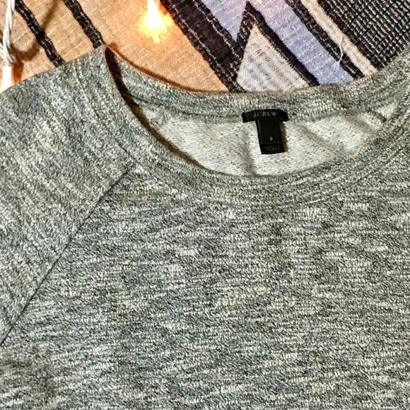 J. CREW Heather grey knit sweatshirt - Picture 4 of 7
